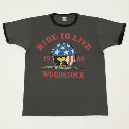 TOYS McCOY Woodstock 'Ride To Live 1969' Johnny Ringer T-Shirt - Black