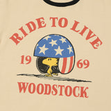 TOYS McCOY Woodstock 'Ride To Live 1969' Johnny Ringer Tee - Beige