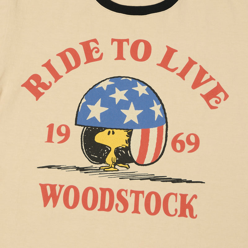TOYS McCOY Woodstock 'Ride To Live 1969' Johnny Ringer Tee - Beige