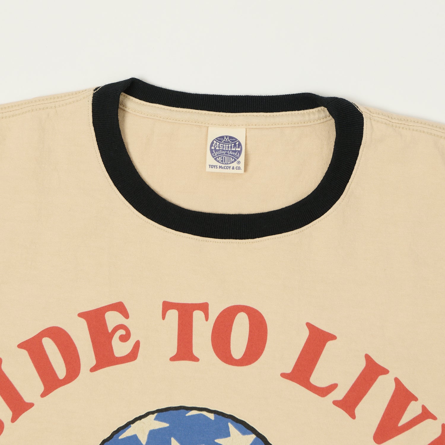 TOYS McCOY Woodstock 'Ride To Live 1969' Johnny Ringer T-Shirt - Beige