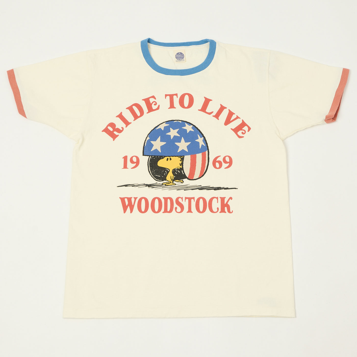 TOYS McCOY Woodstock 'Ride To Live 1969' Johnny Ringer T-Shirt - Off White