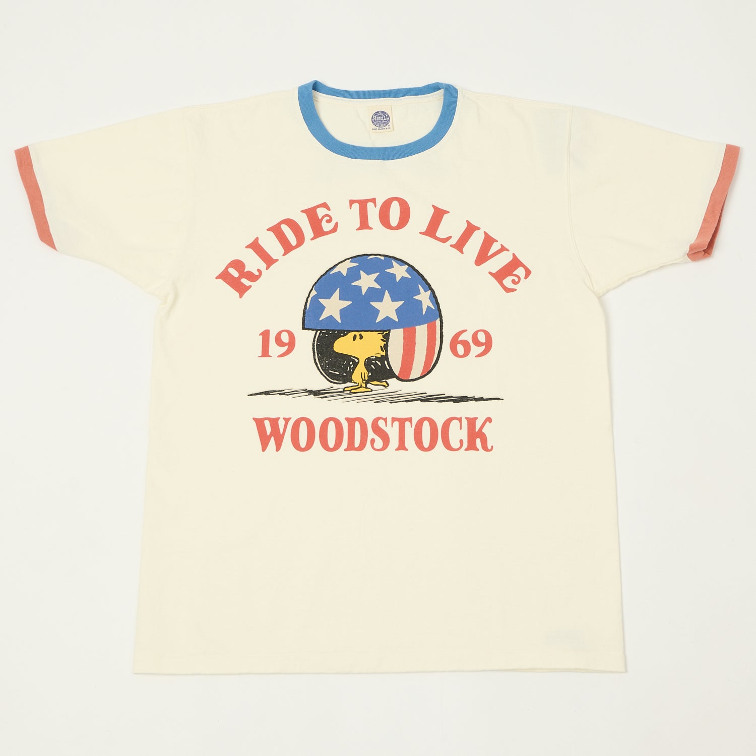 TOYS McCOY Woodstock 'Ride To Live 1969' Johnny Ringer T-Shirt - Off White