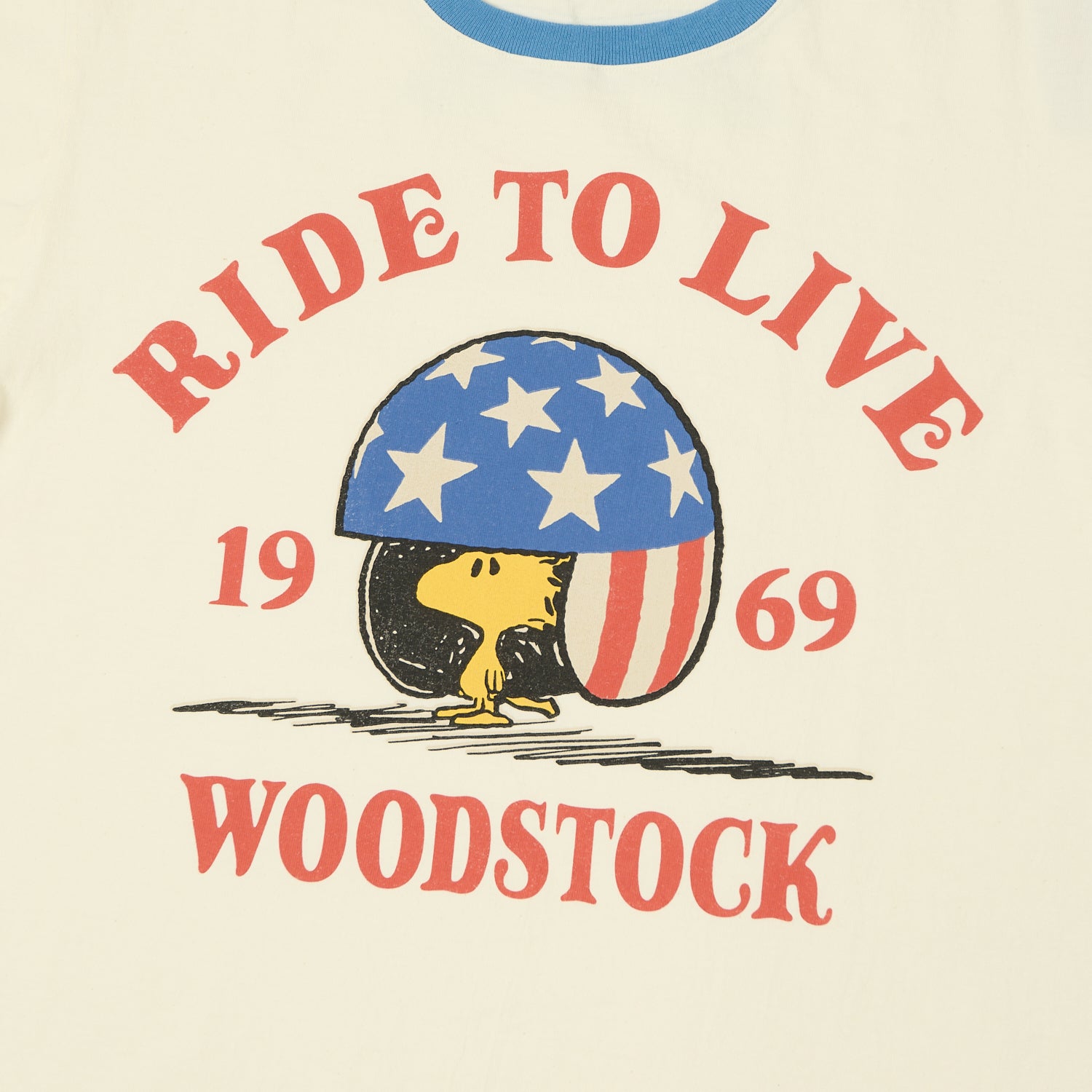 TOYS McCOY Woodstock 'Ride To Live 1969' Johnny Ringer T-Shirt - Off White