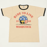 TOYS McCOY Woodstock 'Ride To Live 1969' Johnny Ringer Tee - Beige
