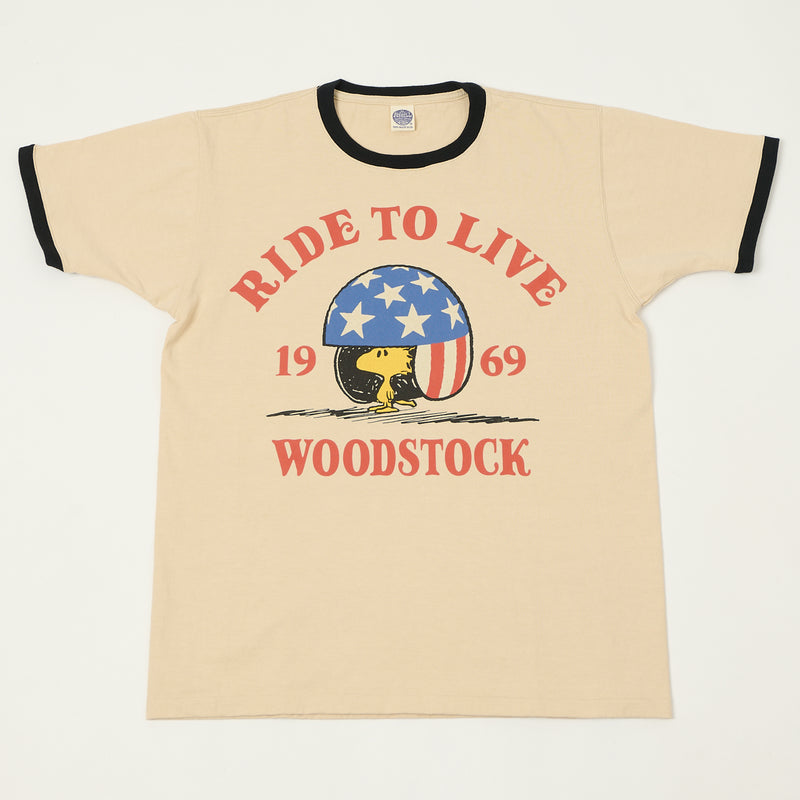 TOYS McCOY Woodstock 'Ride To Live 1969' Johnny Ringer Tee - Beige