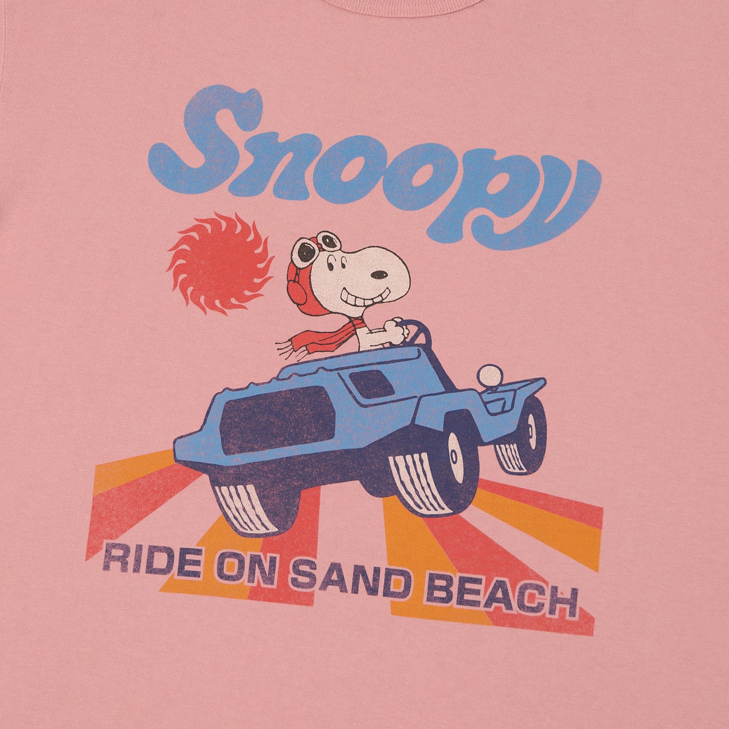 TOYS McCOY Snoopy 'Ride On Sand Beach' T-Shirt - Pink