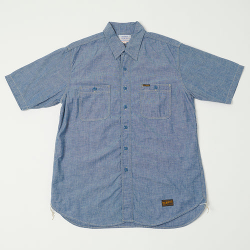 TOYS McCOY Short Sleeve Chambray Work Shirt - Blue