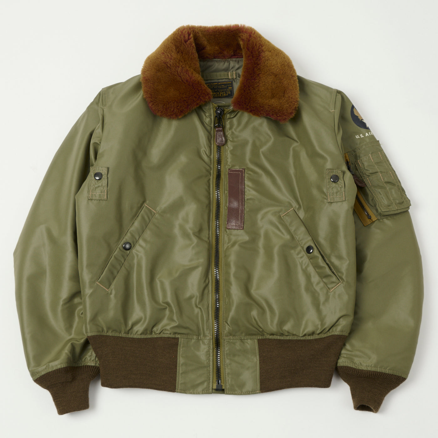 TOYS McCOY 'Type B-15C' Nylon Flight Jacket - Olive