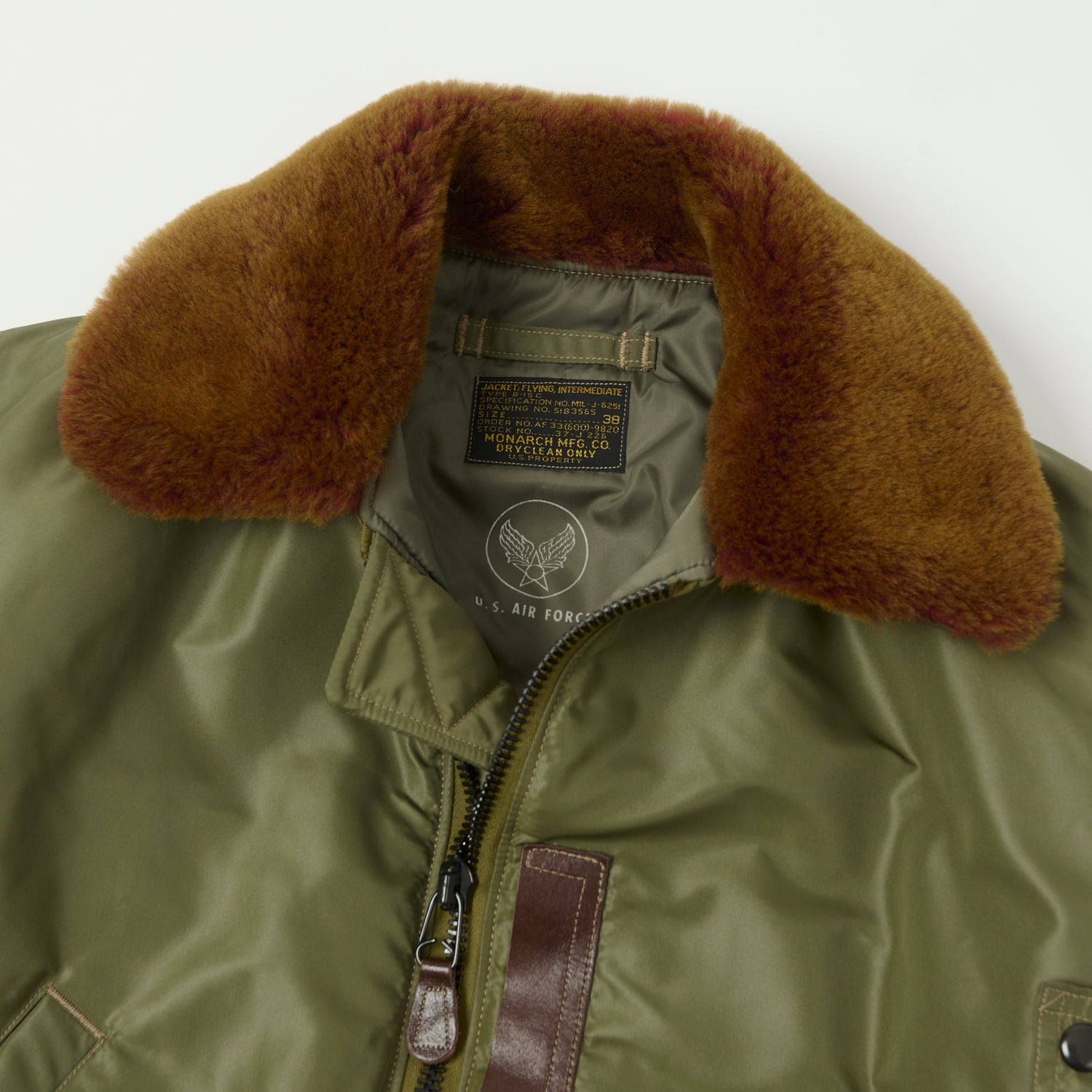 TOYS McCOY 'Type B-15C' Nylon Flight Jacket - Olive