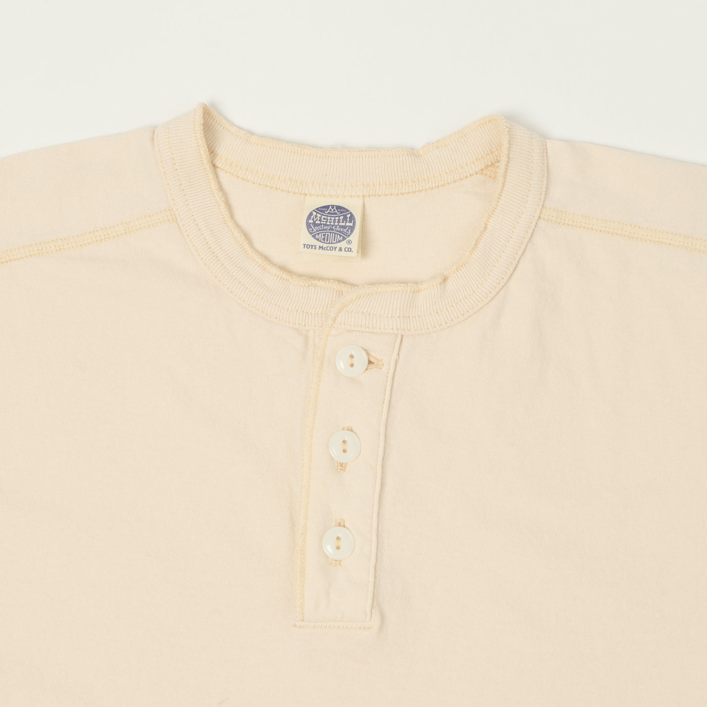 TOYS McCOY Union Henley T-Shirt - Natural