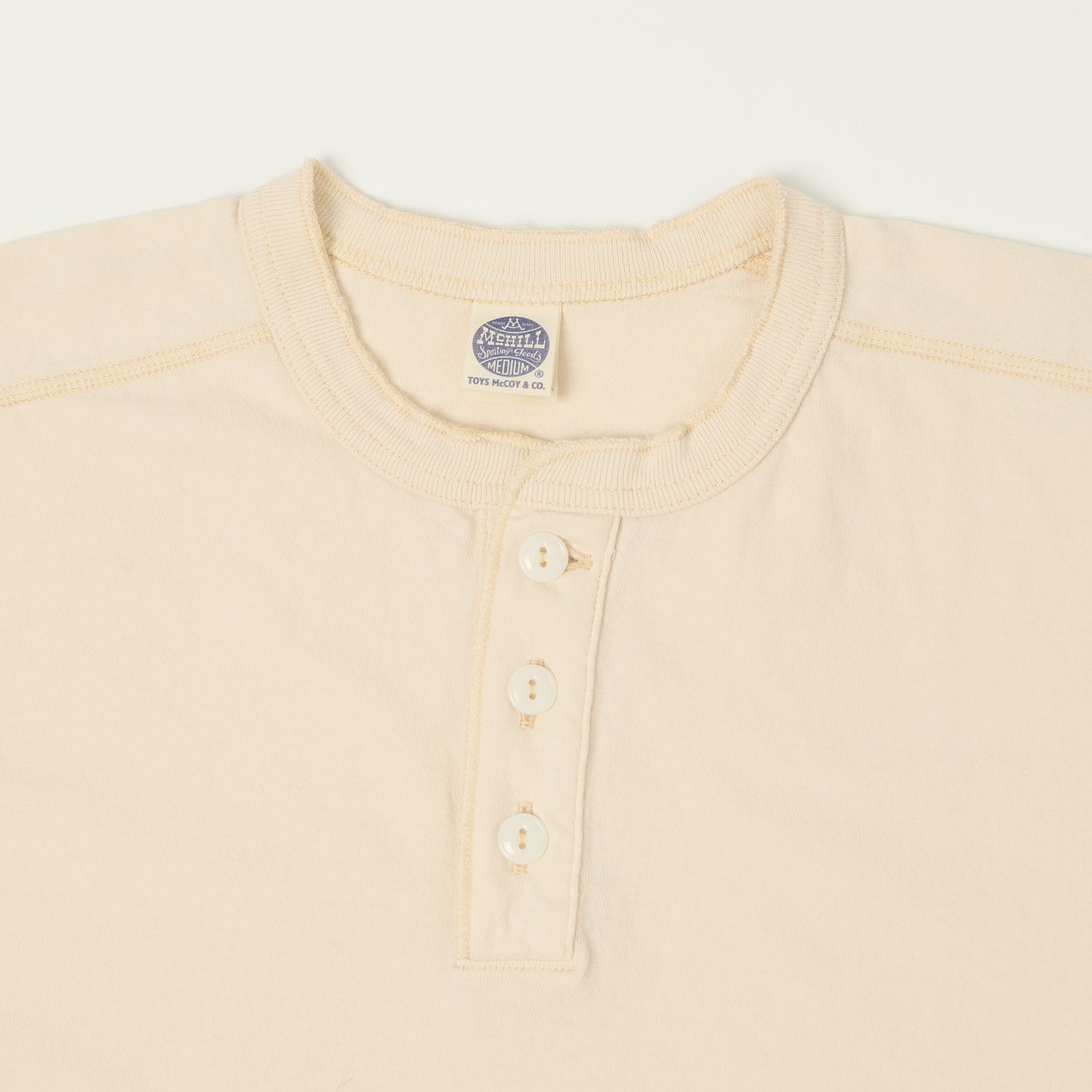 TOYS McCOY Union Henley T-Shirt - Natural