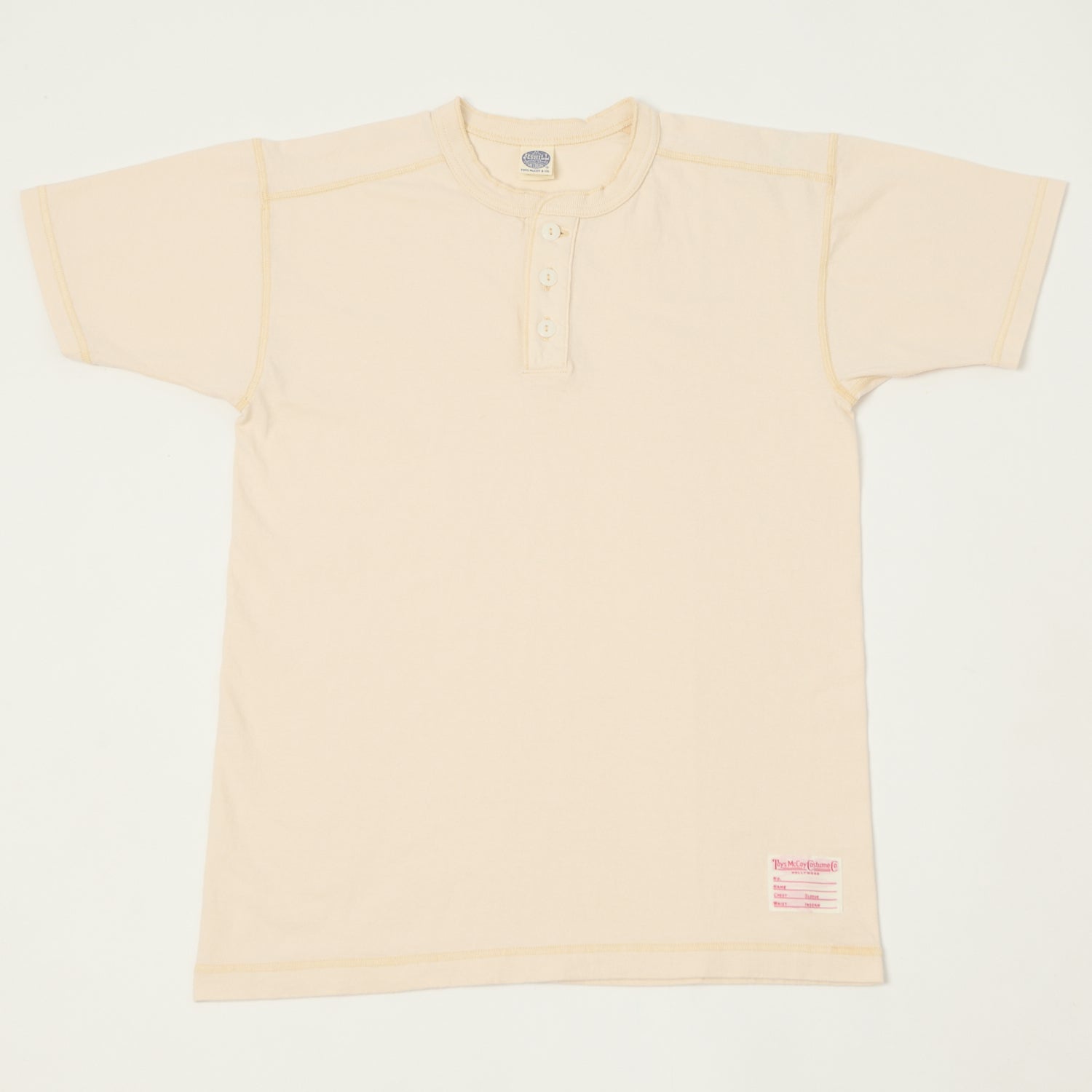 TOYS McCOY Union Henley T-Shirt - Natural