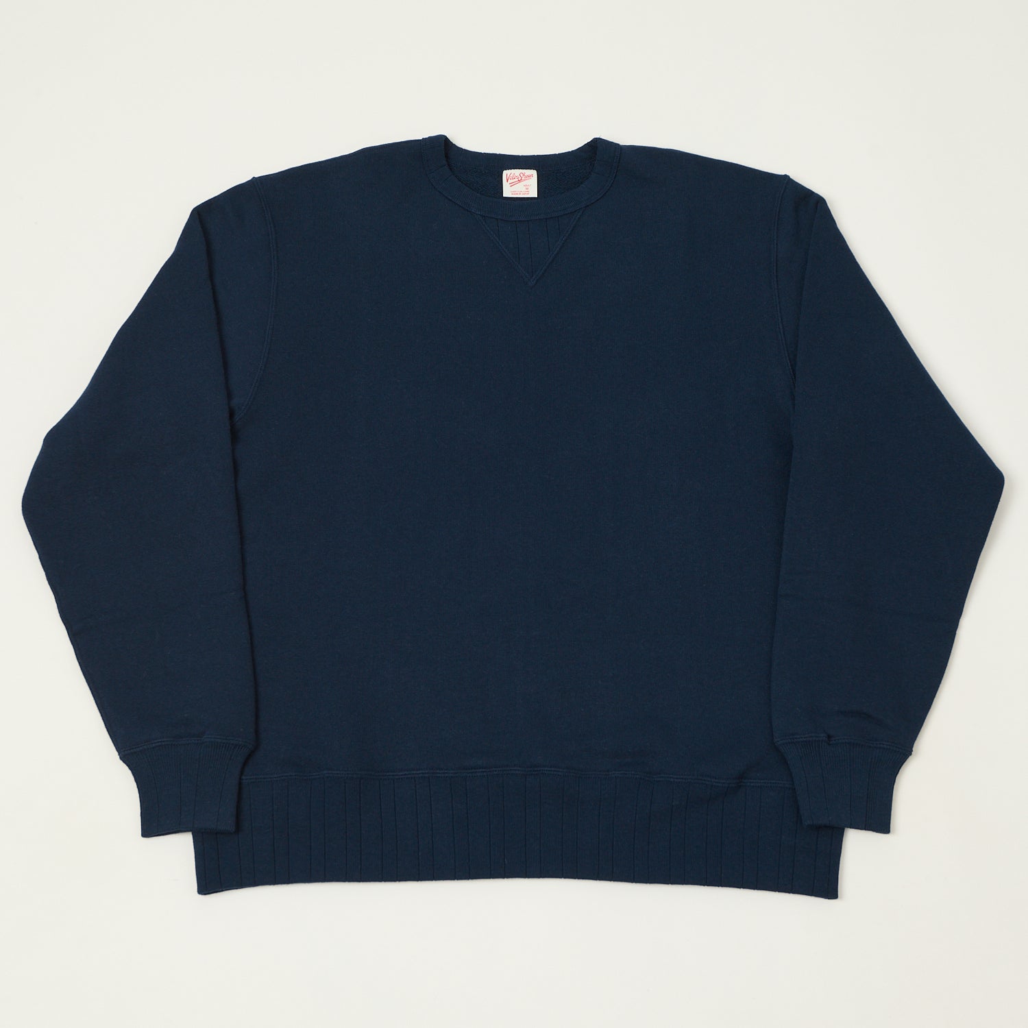 Velva Sheen Loopwheel Crew Sweat - Navy