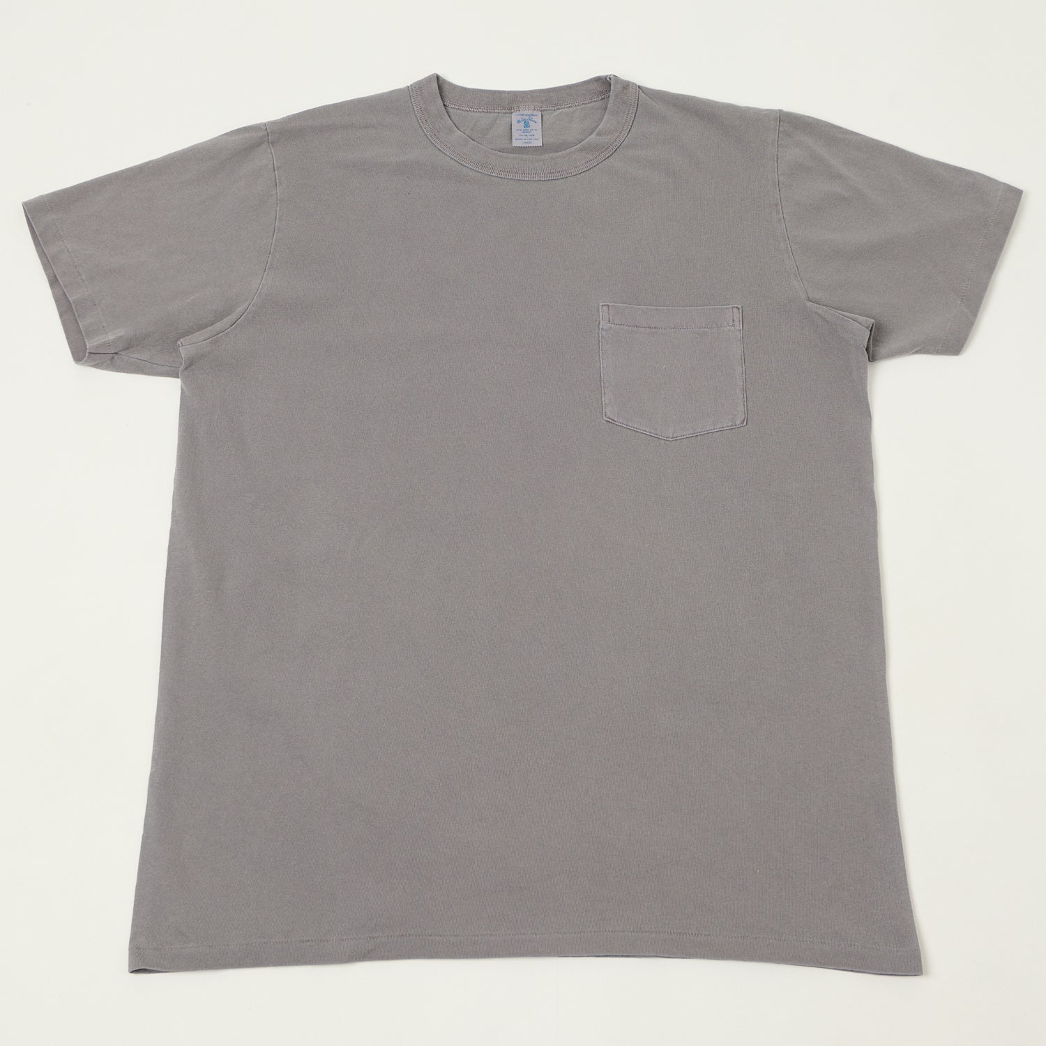 Velva Sheen Pigment Dyed Pocket T-Shirt - Grey