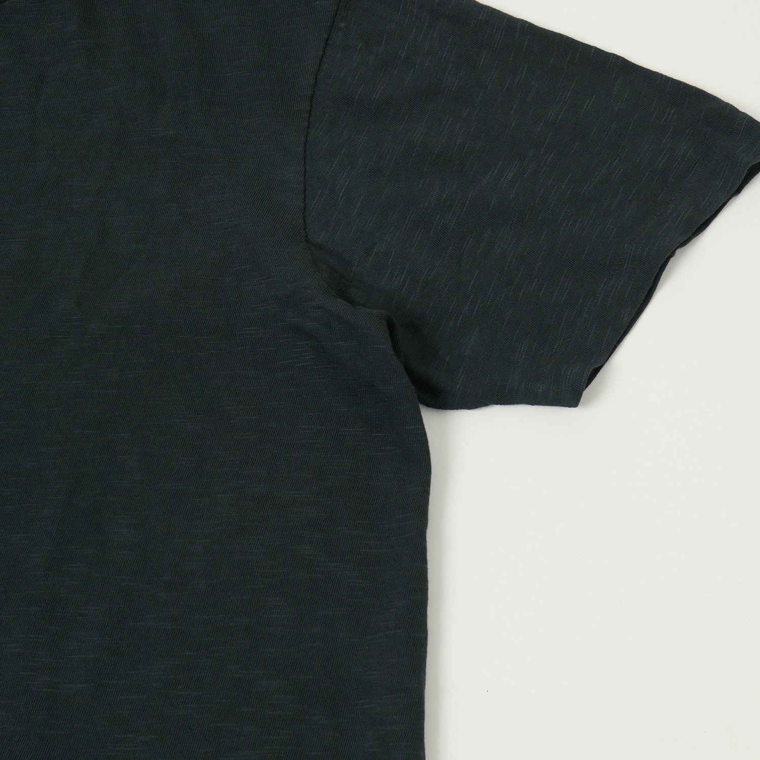 Velva Sheen Rolled Crew Neck T-Shirt - Black