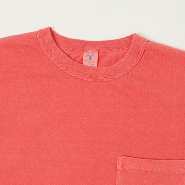 Velva Sheen Pigment Dyed Pocket T-Shirt - Coral