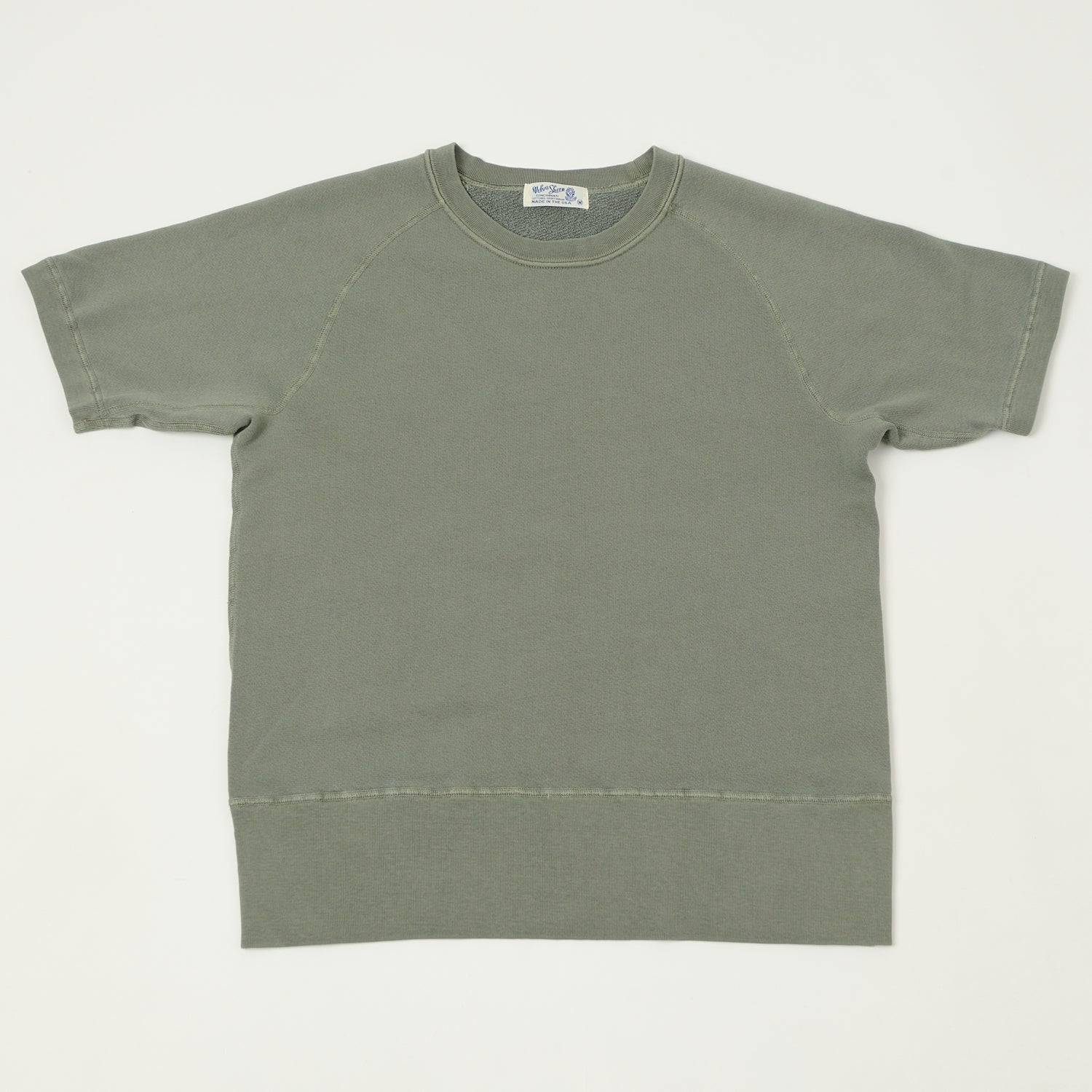 Velva Sheen Short Freedom Sleeve Sweat - Olive/Grey