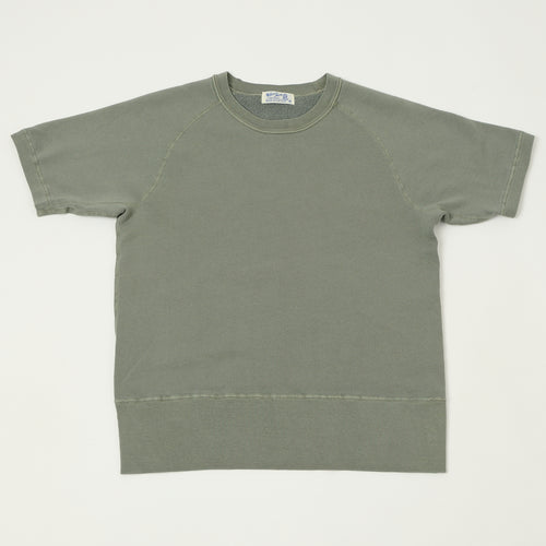 Velva Sheen Short Freedom Sleeve Sweat - Olive/Grey