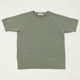 Velva Sheen Short Freedom Sleeve Sweat - Olive/Grey