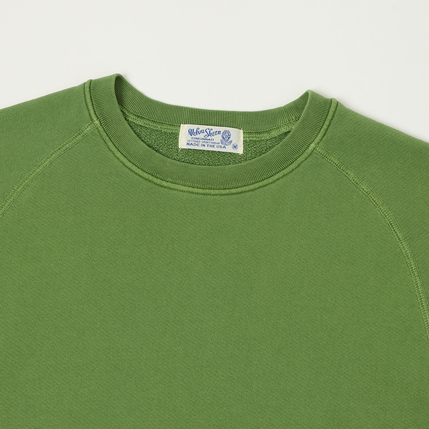 Velva Sheen Short Freedom Sleeve Sweat - Grass Green