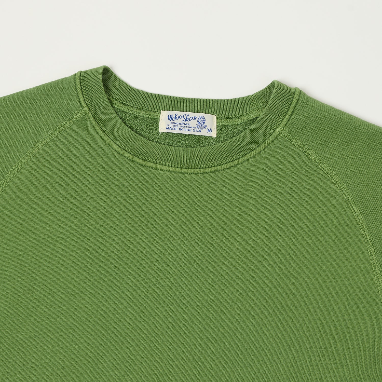 Velva Sheen Short Freedom Sleeve Sweat - Grass Green