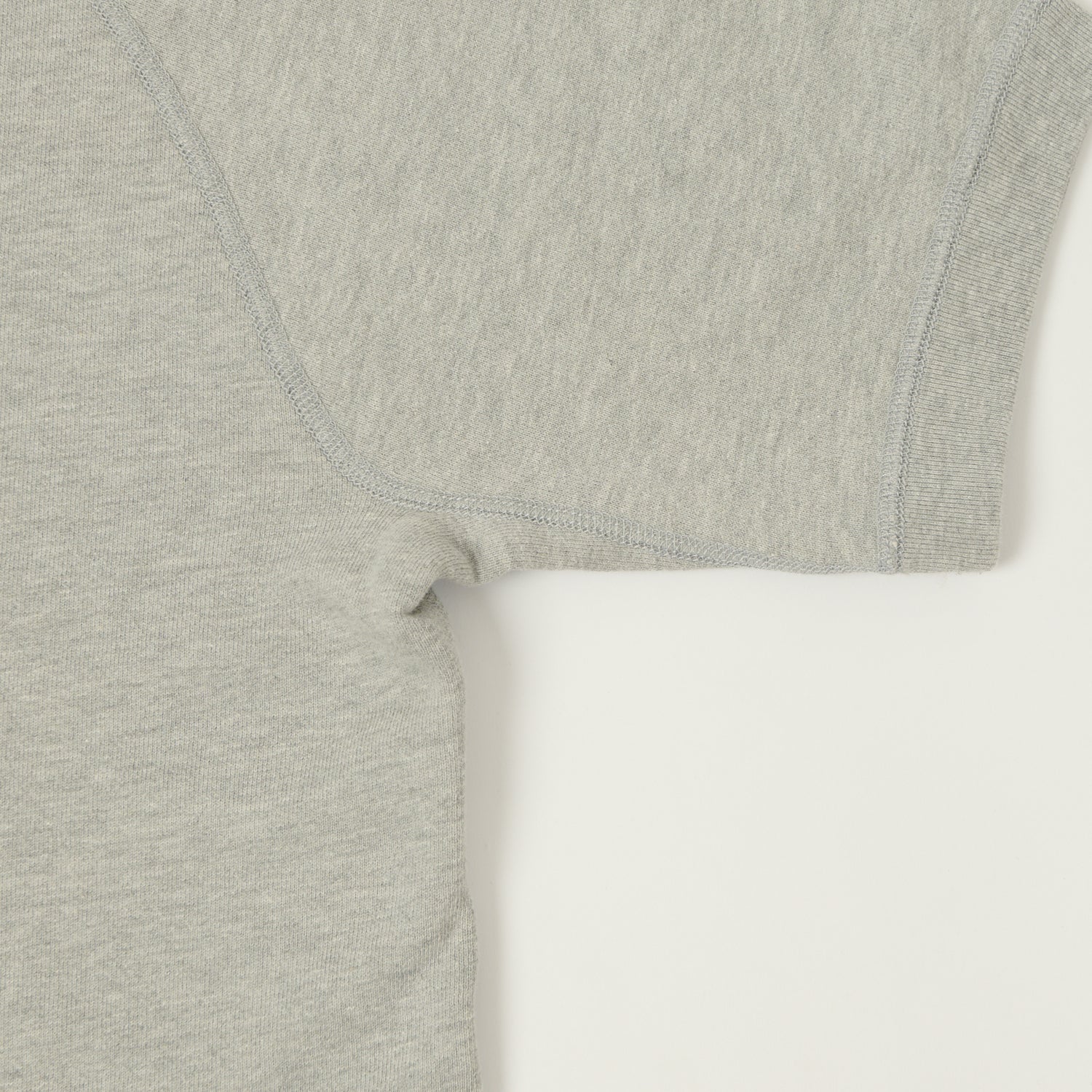 Velva Sheen Short Freedom Sleeve Sweat - Heather Grey
