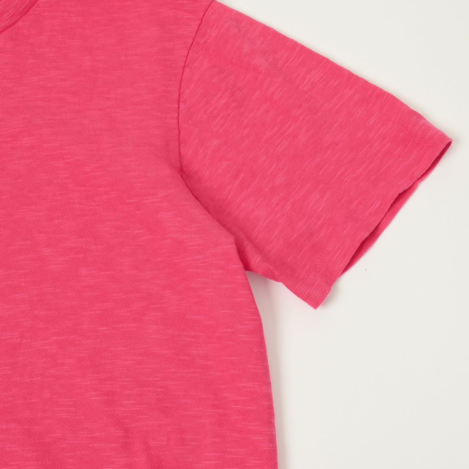 Velva Sheen Rolled Crew Neck T-Shirt - Pink