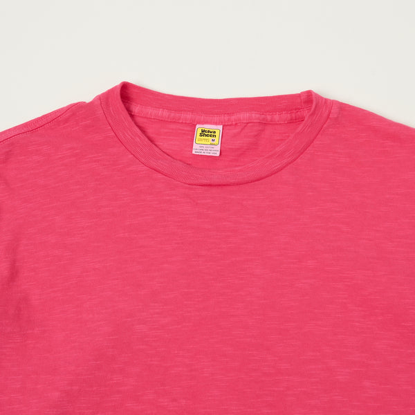 Velva Sheen Rolled Crew Neck T-Shirt - Pink