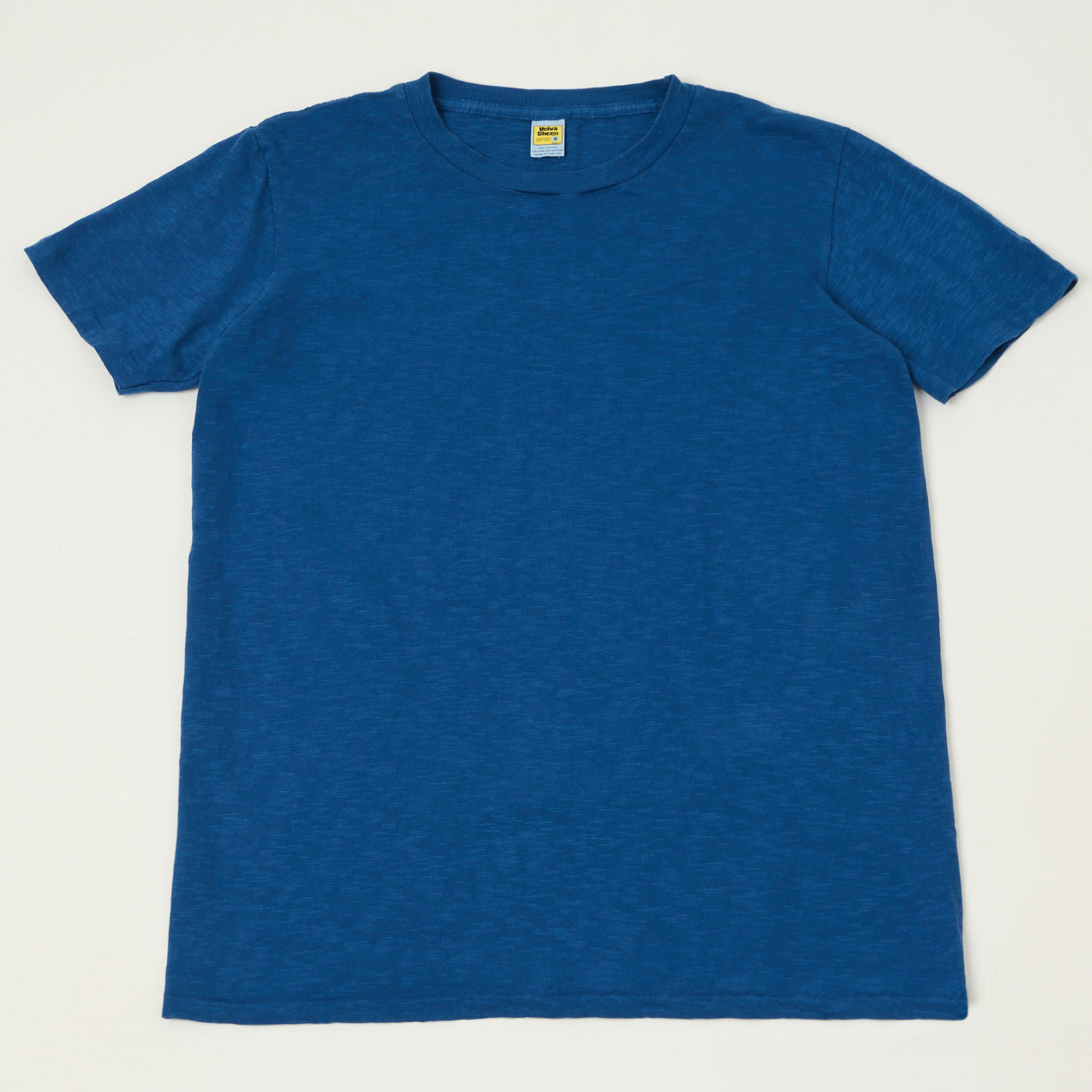 Velva Sheen Rolled Crew Neck T-Shirt - Blue