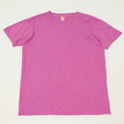Velva Sheen Rolled Crew Neck T-Shirt - Purple