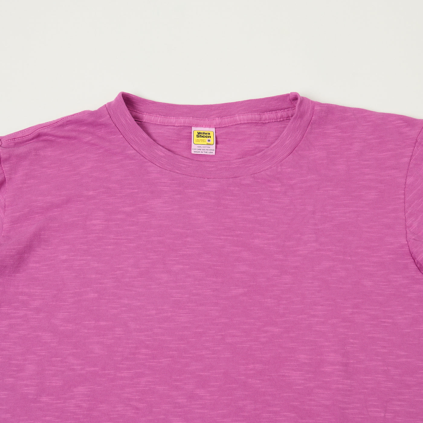 Velva Sheen Rolled Crew Neck T-Shirt - Purple