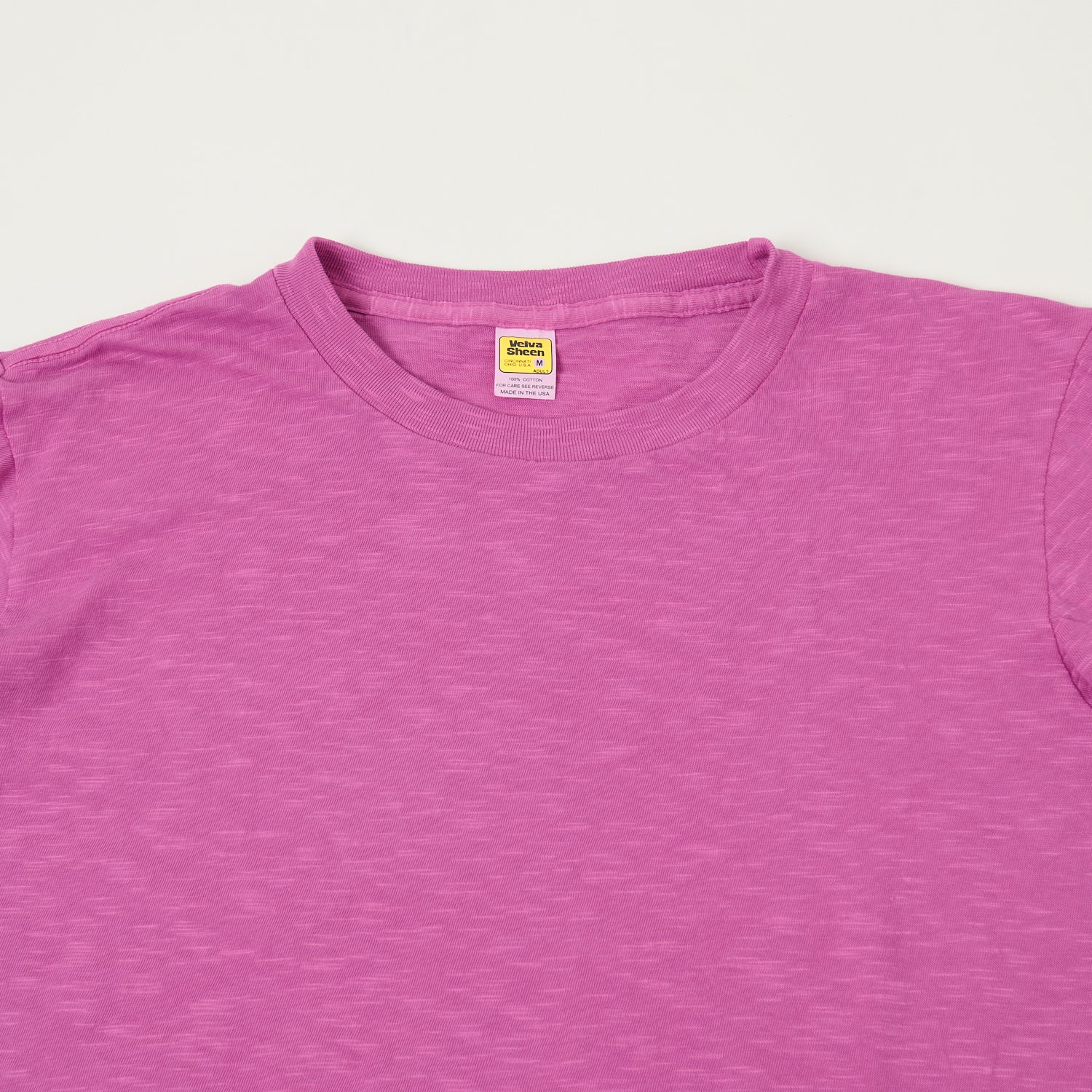 Velva Sheen Rolled Crew Neck T-Shirt - Purple