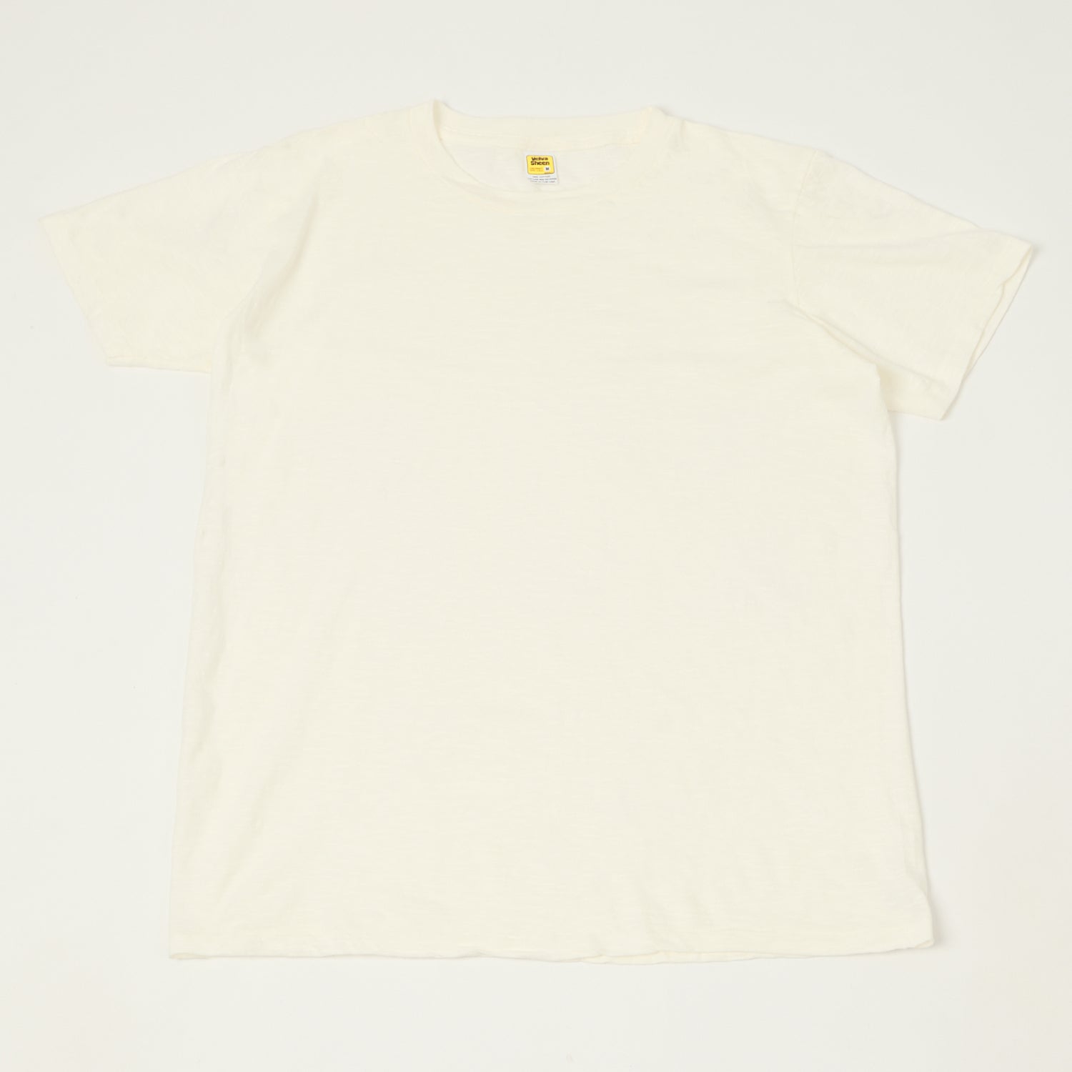 Velva Sheen Rolled Crew Neck T-Shirt - White
