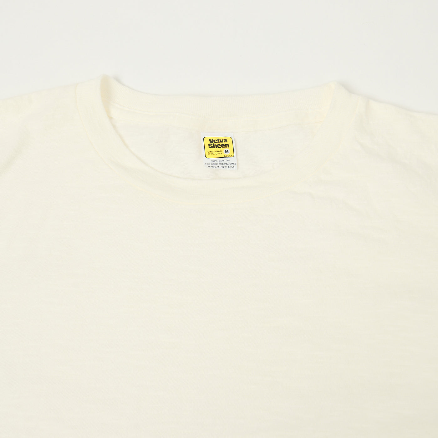 Velva Sheen Rolled Crew Neck T-Shirt - White