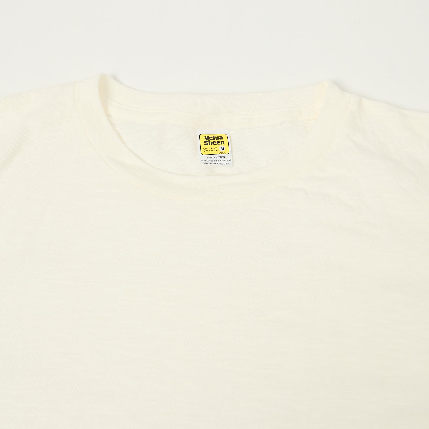 Velva Sheen Rolled Crew Neck T-Shirt - White