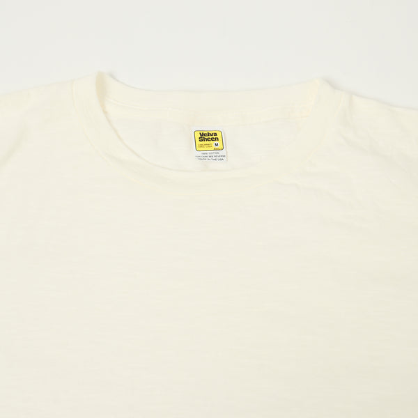 Velva Sheen Rolled Crew Neck T-Shirt - White