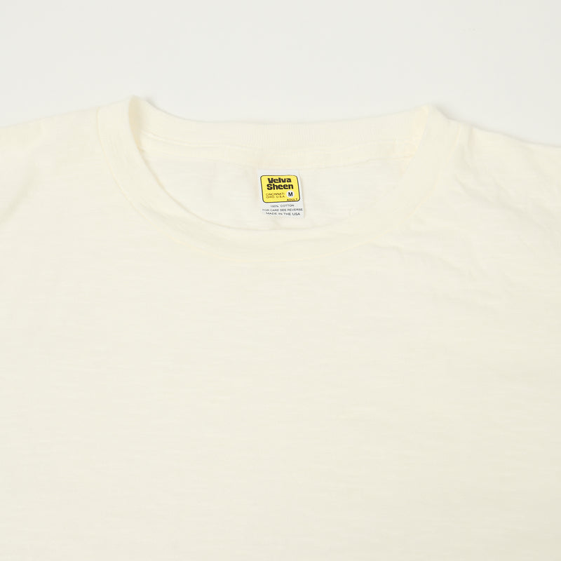 Velva Sheen Rolled Crew Neck T-Shirt - White