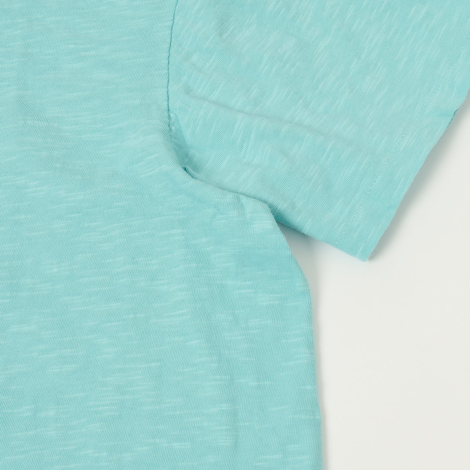 Velva Sheen Rolled Crew Neck T-Shirt - Teal