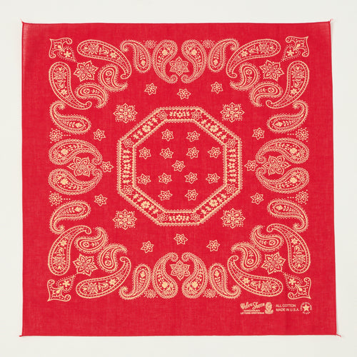 Velva Sheen Paisley Bandana - Red