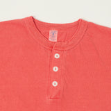 Velva Sheen Pigment Dye Henley - Coral