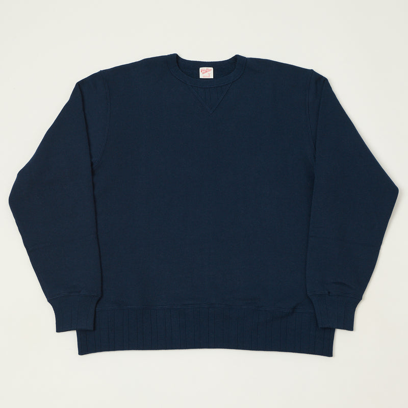 Velva Sheen Loopwheel Crew Sweat - Navy