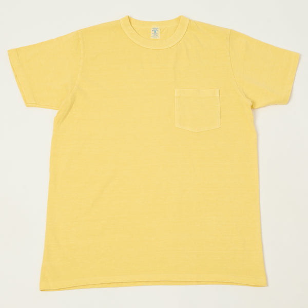 Velva Sheen Pigment Dyed Pocket T-Shirt - Yellow