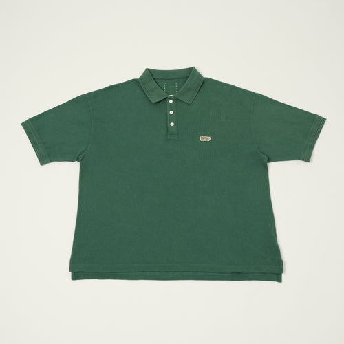 visvim 'Mondo Weller' Pique Polo Shirt - DMGD Green