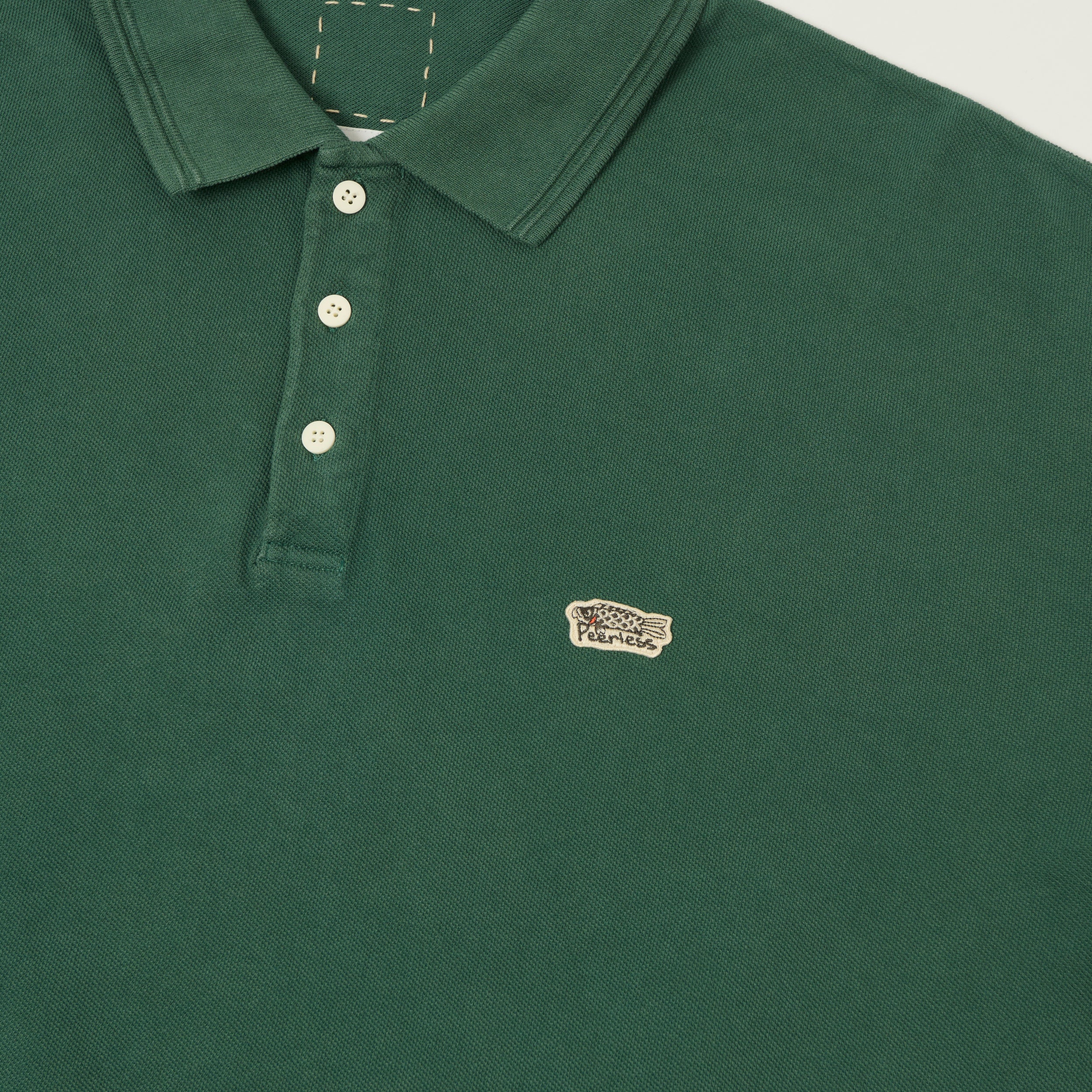 visvim 'Mondo Weller' Pique Polo Shirt - DMGD Green