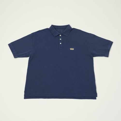 visvim 'Mondo Weller' Pique Polo Shirt - DMGD Navy