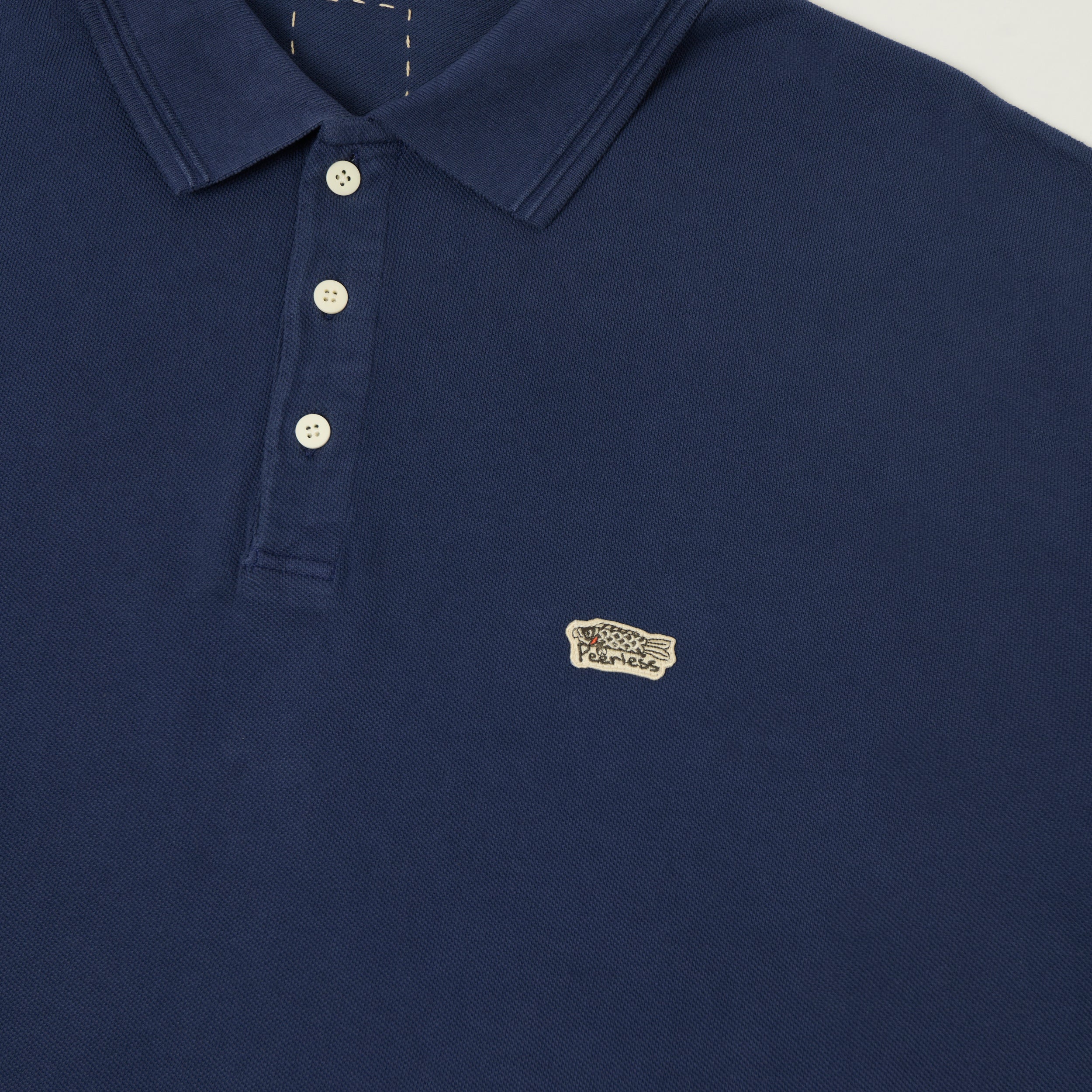 visvim 'Mondo Weller' Pique Polo Shirt - DMGD Navy
