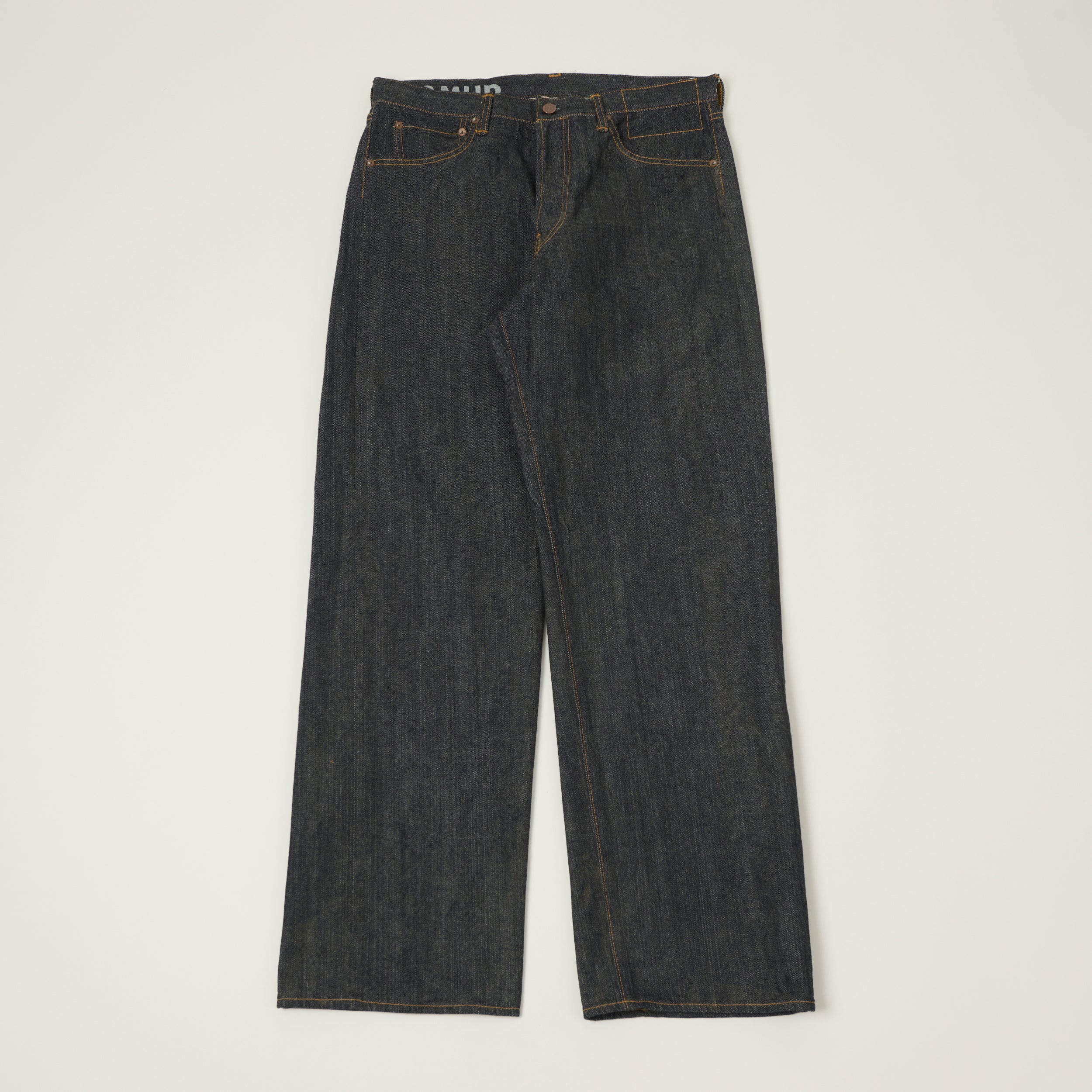 visvim 'Social Sculpture 01' Mud Over Dye Wide Straight Jean - Raw
