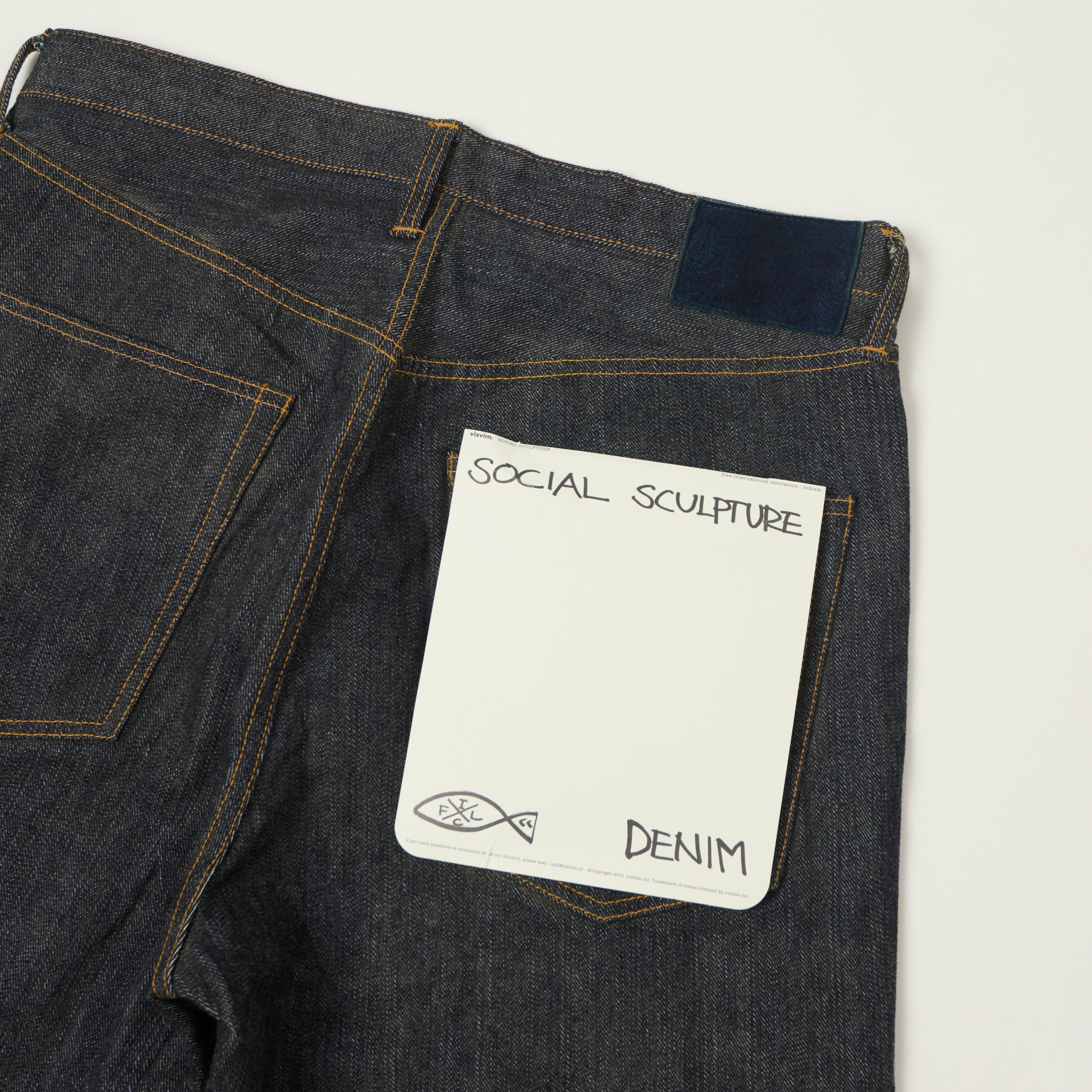 visvim 'Social Sculpture 01' Mud Over Dye Wide Straight Jean - Raw