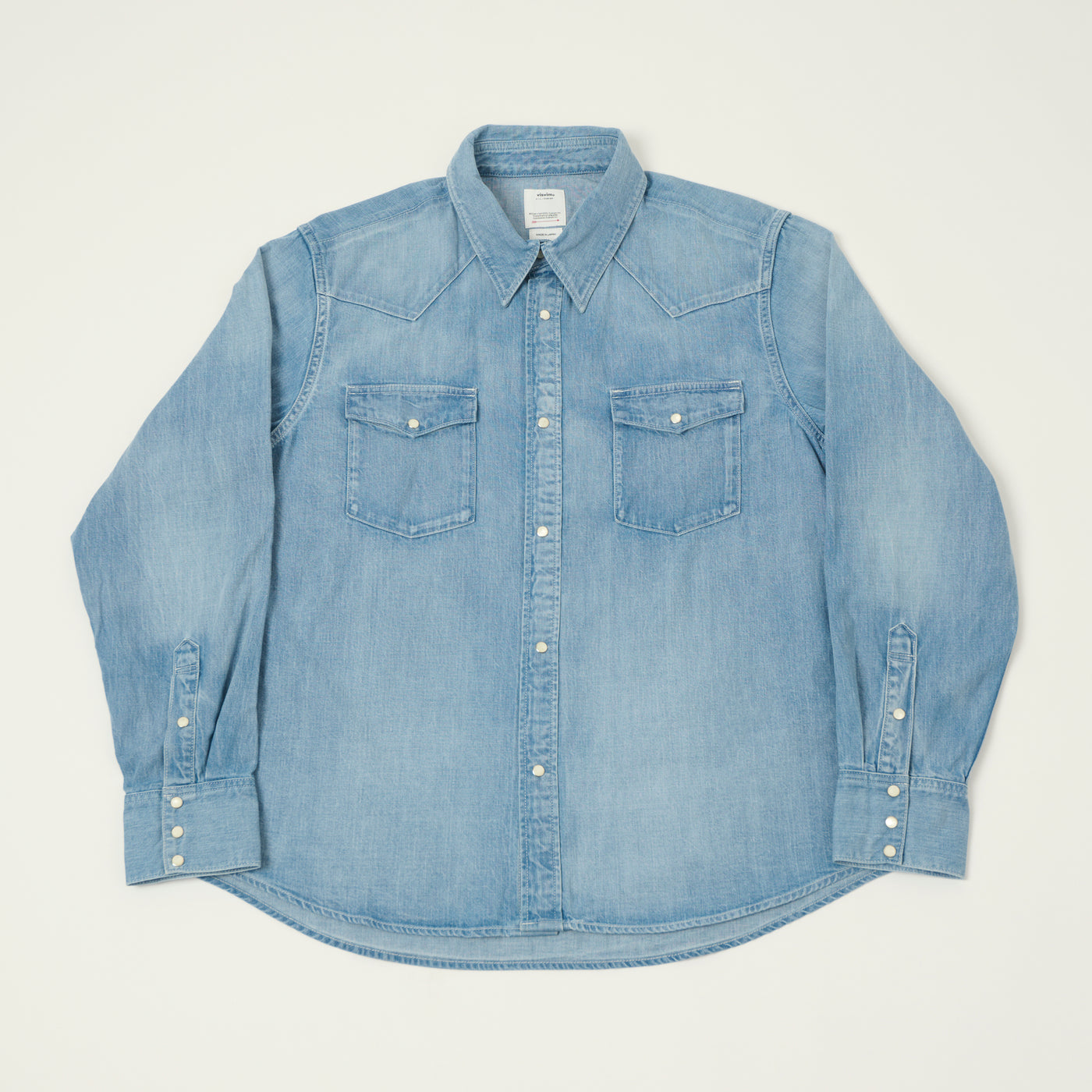 visvim 'Social Sculpture' Denim Western Shirt - Light Wash