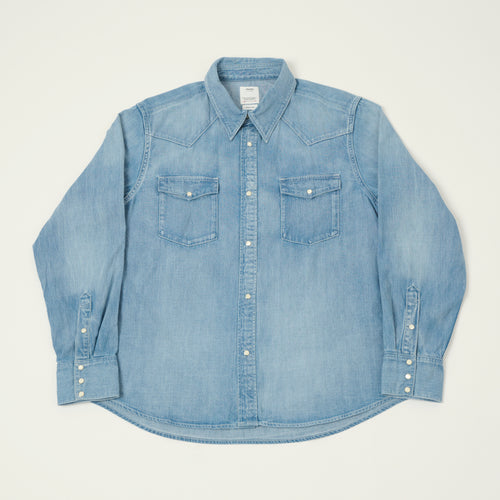 visvim 'Social Sculpture' Denim Western Shirt - Light Wash